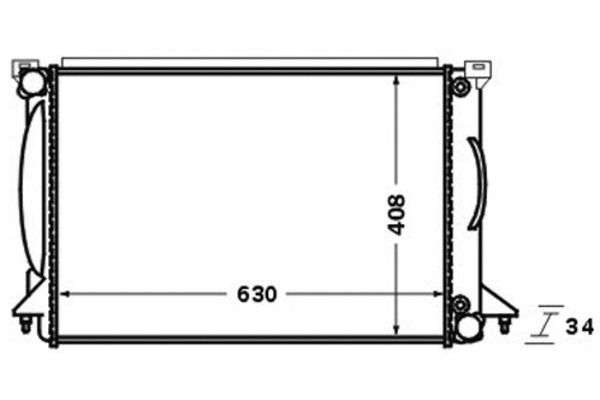 Su Radyatörü  Audi A4 Avant (8E)(11.2004->)  MAHLE CR 1422 000S