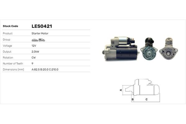 Marş Dinamosu  LUCAS ELEKTRIK LES0421
