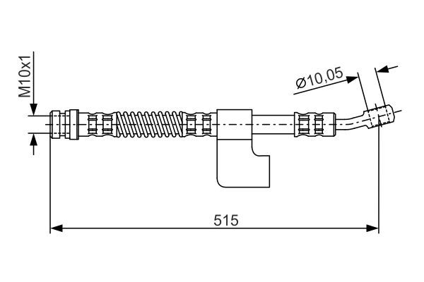 Fren Hortumu Ön Sağ Hyundai Accent (X3)(1998->)  BOSCH 1 987 476 897