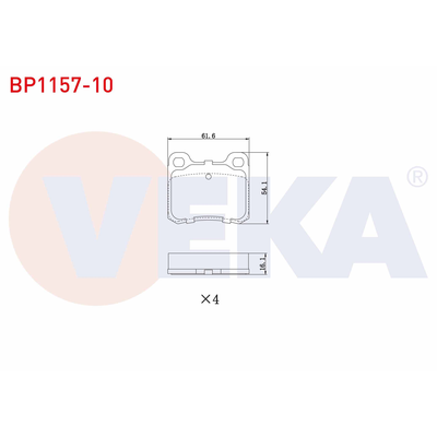 Fren Disk Balata Arka VEKA BP1157-10