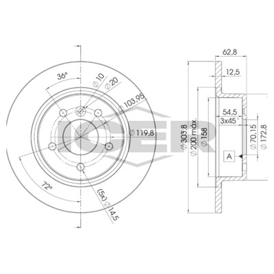 Fren Disk Ayna Arka Sağ ve Sol AYD 51331