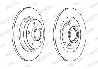 Fren Disk Ayna Arka Sağ ve Sol FERODO DDF1731-1  402029646R 432000007R 432020984R 432024048R 8660003523