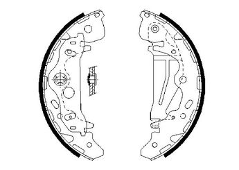 Fren Pabuçlu Balata Arka BOSCH 0 986 487 709  986487709 K58A2638Z 0K58A-26-38Z 0K58A 2638Z