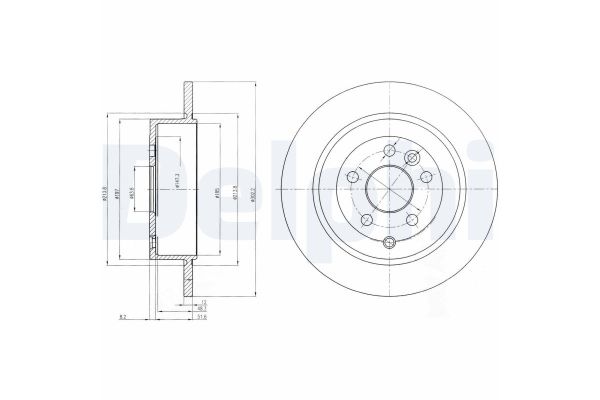 Fren Disk Ayna Arka Sağ ve Sol Land Rover Freelander 2 (LN)(01.2007->)  DELPHI BG4124C