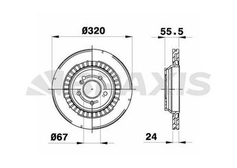Fren Disk Ayna Arka Sağ ve Sol BRAXIS AE0627  A2214231012 2214231012