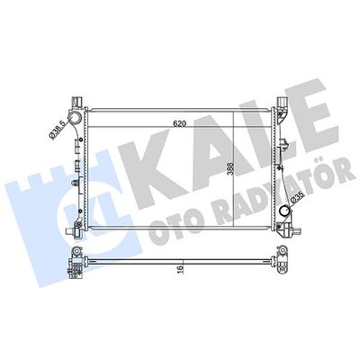 Su Radyatörü  Peugeot 306 Cabriolet (S2)(04.1997->)  KALE 348440