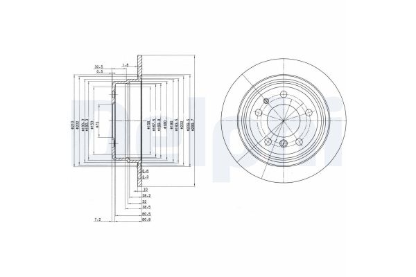 Fren Disk Ayna Arka Sağ ve Sol BMW 7 Serisi (E32)(1986->)  DELPHI BG2437