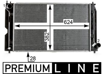 Su Radyatörü  MAHLE CR 2016 000P  4F0121251N 164000G020 164000G021 164000G030 164000G031 1640026150 1640027010 1640027040