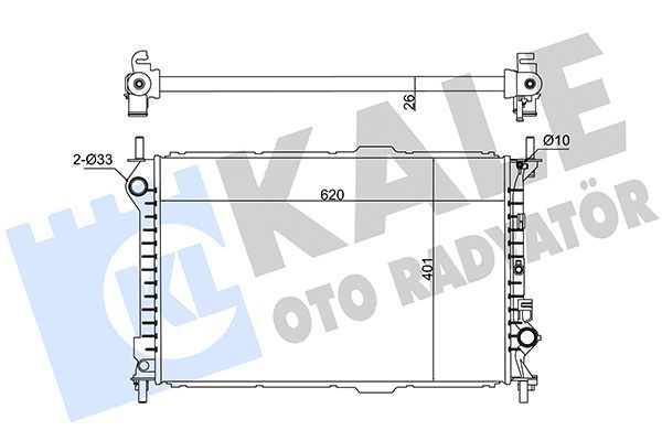 Su Radyatörü  Ford Transit Connect (TC7)(2002->)  KALE 124400