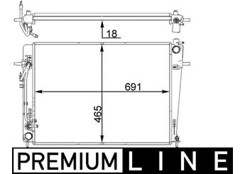 Su Radyatörü  MAHLE CR 1403 000P  1331EZ 1331.EZ 253100Z970 253102E970 25310-0Z970 25310-2E970