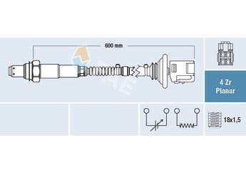 Oksijen (Lambda) Sensörü  FAE 77456  8946502070 89465-02070 8946502180 89465-02180 894650218000 89465-02180-00