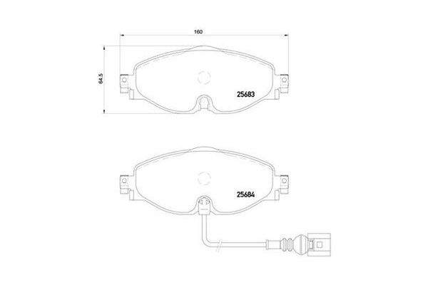 Fren Disk Balata Ön Audi A3 (8V1)(03.2012->)  MAGNETI MARELLI 363700485126