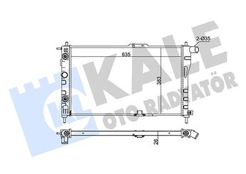 Su Radyatörü  KALE 342245  133082 1330.82 1330F4 1330.F4 9835996080 96144850 961 448 50 96144570