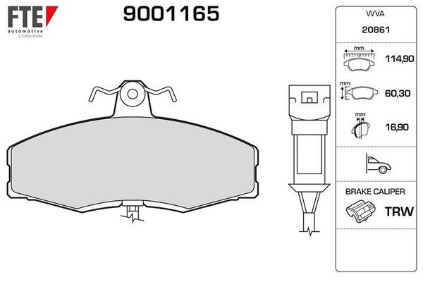 Fren Disk Balata Ön Skoda Forman (785)(1992->)  FTE 9001165