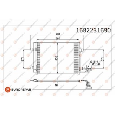 Klima Radyatörü  Volkswagen Touran (1T1)(02.2003->2006)  EUROREPAR 1682231680