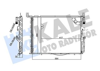 Klima Radyatörü  KALE 354070  A2018302870 2018302970 201 830 29 70 2018300970 2018301770 2018302570 A2018302970