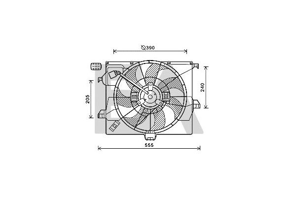 Radyatör Fan ve Motoru  Hyundai Accent Blue (SB)(08.2011->)  ORİS FHY355000