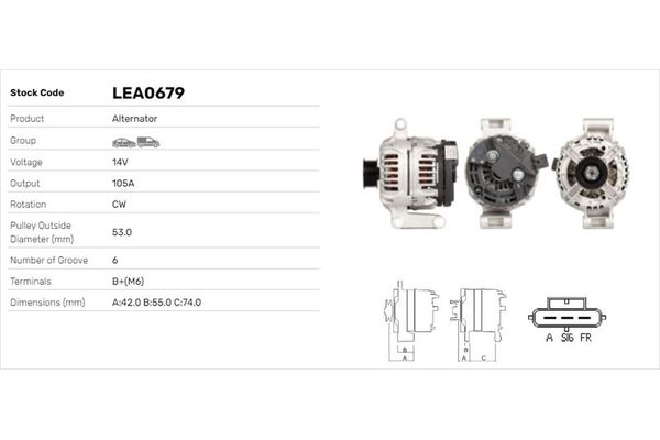 Alternatör  LUCAS ELEKTRIK LEA0679