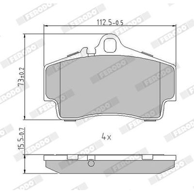 Fren Disk Balata Arka Porsche Cayman (Typ 987C)(08.2005->)  FERODO FDB1308