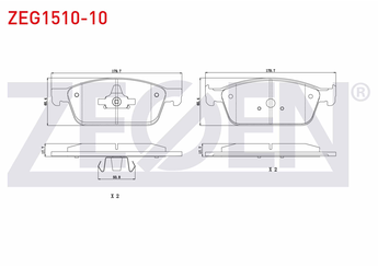 Fren Disk Balata Ön ZEGEN ZEG1510-10  BV612A021AC CV612001CB 1775091 2005900 5181461 BV612K021AC CV61-2001-CB CV612001CC CV61-2001-CC BV61-2K021-AC