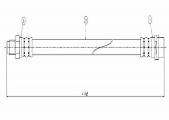 Fren Hortumu Ön Sağ veya Sol CAVO C800 654A  A2024280735 2024280735