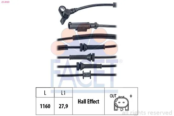Abs Sensörü Ön Sağ FACET 21.0161