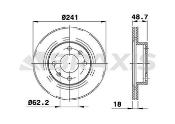 Fren Disk Ayna Ön Sağ ve Sol BRAXIS AE0122  5171207500 517120X500