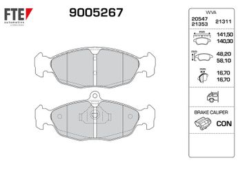 Fren Disk Balata Arka FTE 9005267  JLM21344