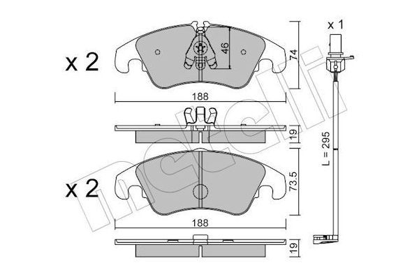 Fren Disk Balata Ön METELLI 22-0775-4K