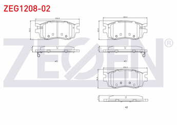 Fren Disk Balata Ön ZEGEN ZEG1208-02   581011GA00 581011GE00 581011JA10 58101 1JA10 58101-1JA10 58101-1GE00