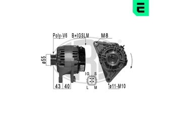Alternatör  ERA 210980A  270600D140 27060-0D140 270600D170 27060-0D170 270600D190 27060-0D190 270600D191 27060-0D191 270600D300 27060-0D300 2706022230 27060-22230 2706022231 27060-22231