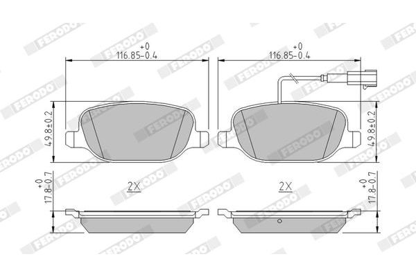 Fren Disk Balata Arka Alfa Romeo Giulietta (191)(2010->)  FERODO FDB4337