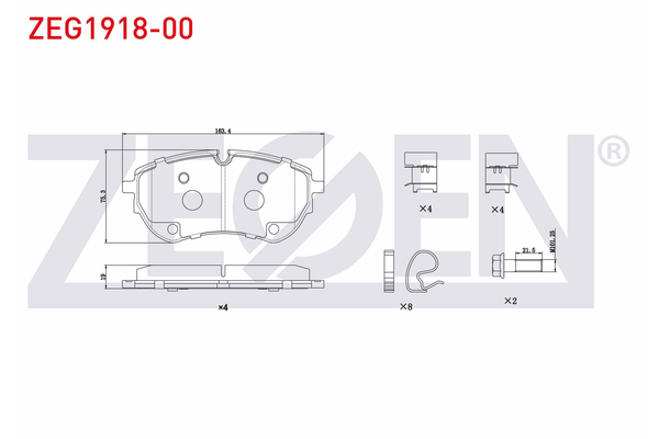 Fren Disk Balata Ön Ford Transit Kombi (TT9)(2006->)  ZEGEN ZEG1918-00