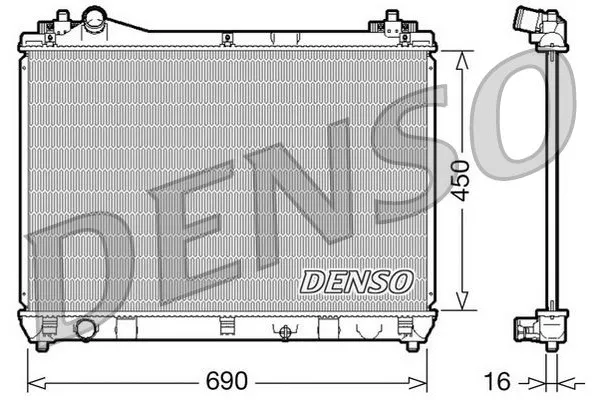 Su Radyatörü  Hyundai i20 Coupe (GB)(04.2015->)  DENSO DRM47016