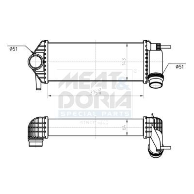 Turbo Radyatörü  Mercedes Citan P.Van (BM 415)(09.2012->)  MGA 87203