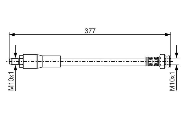 Fren Hortumu Ön Sağ veya Sol Peugeot 305 (11.1977->)  BOSCH 1 987 476 666