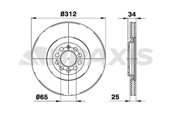 Fren Disk Ayna Ön Sağ ve Sol Volkswagen Polo IV (9N3)(04.2005->2009)  BRAXIS AE0253