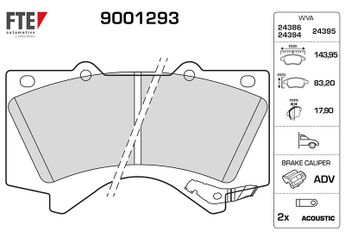 Fren Disk Balata Ön FTE 9001293  44650C020 044650C020 446560280 04465-60280 0446560280 446560281 0446560281 446502440 04465-02440 04465-0C020 446560300 04465-60300 446560330 04465-60330 4465YZZDG 04465-YZZDG 0446502440 0446560330 04465YZZDG 4465YZZEJ 04465YZZEJ