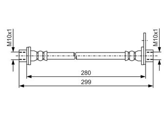 Fren Hortumu Arka Sağ veya Sol BOSCH 1 987 481 440  1987481440 1 987 481 440 1609046780 16 090 467 80 4806J1 4806 J1 4650A243 4650B623