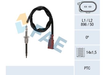 Egzoz Sıcaklık Sensörü  KRAFTVOLL 05120044  4L906088DA 04L 906 088 DA 135503 2505503