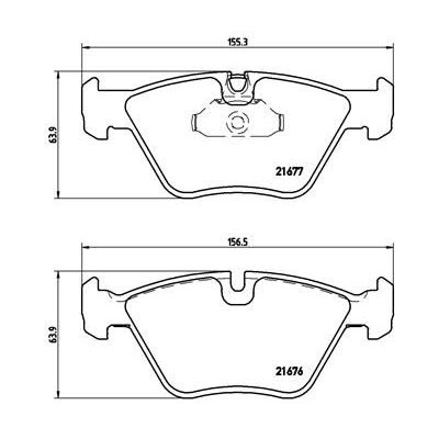 Fren Disk Balata Ön BMW 5 Serisi Sedan (E39)(1995->)  BREMBO P 06 022