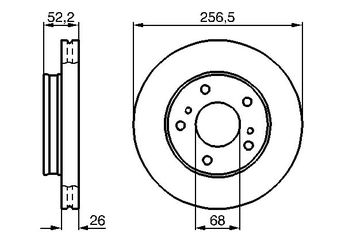 Fren Disk Ayna Ön Sağ ve Sol BOSCH 0 986 478 485  D10602X80A D02069C10AVA 402069C100 40206 9C100 402069C101 40206 9C101