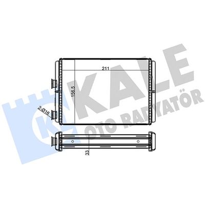 Kalorifer Radyatörü  Lancia Ypsilon (101)(09.2003->2012)  ORİS KFI002032