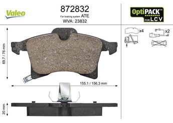 Fren Disk Balata Ön VALEO 872832  1605998 1605080 93189697