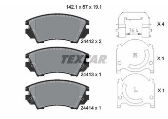 Fren Disk Balata Ön TEXTAR 2441201  1605232 9006945 13237751 19421344 92230269 92257988 22786292 1605186 1605265 1605317 1605434 1680880480 22959104 95514526 95516195 95520061 95530018