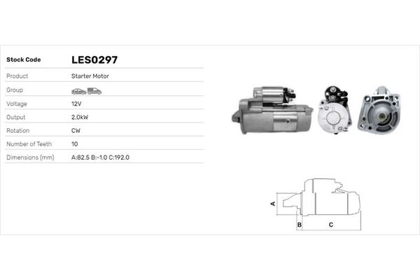 Marş Dinamosu  LUCAS ELEKTRIK LES0297