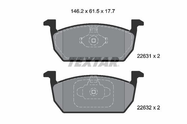 Fren Disk Balata Ön Volkswagen T-Cross (D31)(11.2023->)  TEXTAR 2263101
