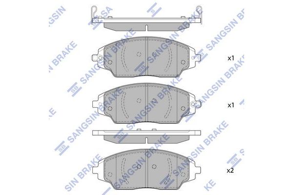 Fren Disk Balata Ön Chevrolet Aveo HB (2011->)  SANGSIN SP1481