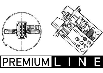 Kalorifer Rezistansı  MAHLE ABR 93 000P  6445XE 6445.XE 6445 XE