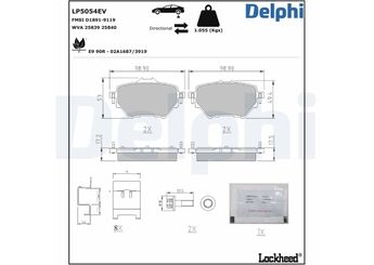 Fren Disk Balata Arka DELPHI LP5054EV  1678167980 1609000680 1619790880